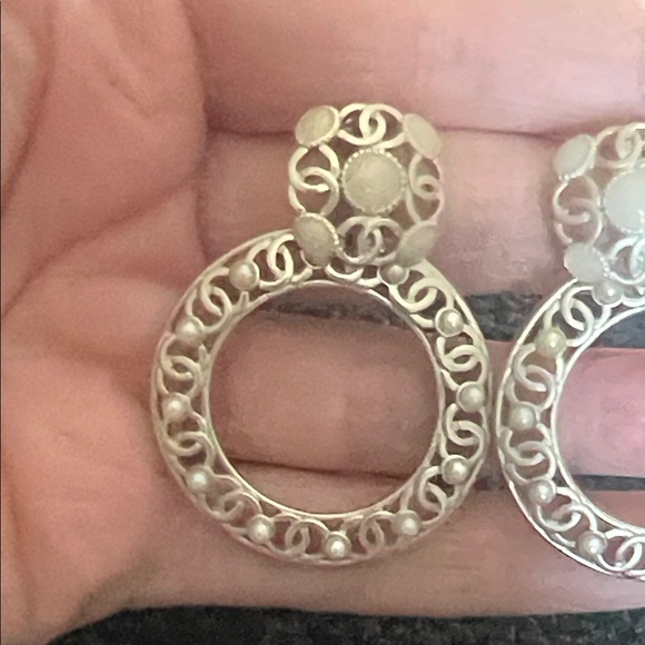 CHANEL Gold and Cream Filigree Earrings - Picture 12 of 15